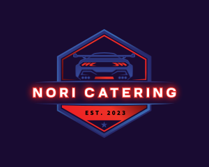 Neon Car Racing logo design