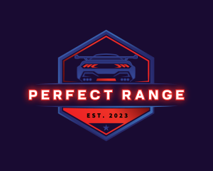 Neon Car Racing logo design