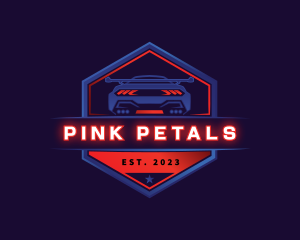 Neon Car Racing logo design