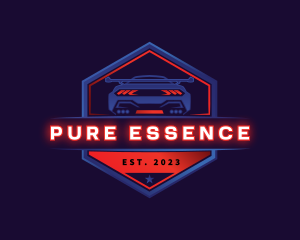 Neon Car Racing logo design