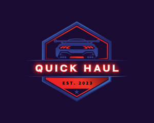 Neon Car Racing logo design