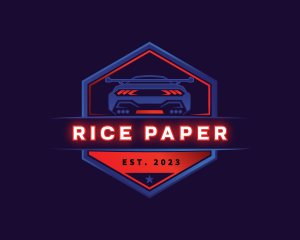 Neon Car Racing logo design