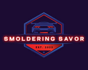 Neon Car Racing logo design