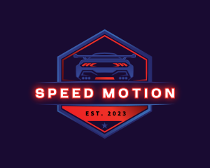 Neon Car Racing logo design