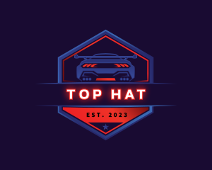 Neon Car Racing logo design