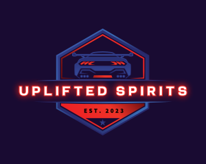 Neon Car Racing logo design