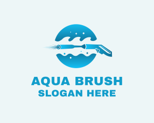 Pressure Washer Water logo design