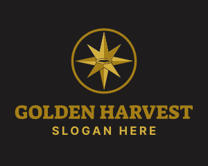 Golden Crown Compass logo design