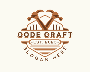 Hammer Carpentry Crafting logo design