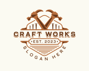 Hammer Carpentry Crafting logo design