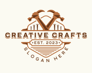 Hammer Carpentry Crafting logo design