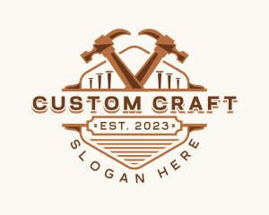 Hammer Carpentry Crafting logo design