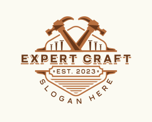 Hammer Carpentry Crafting logo design