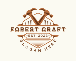 Hammer Carpentry Crafting logo design