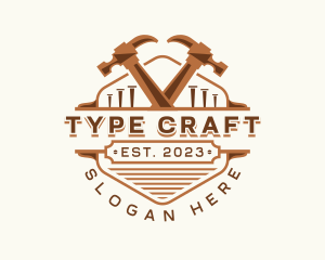 Hammer Carpentry Crafting logo design