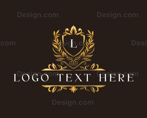 Floral Elegant Shield Logo