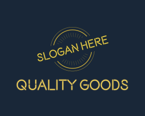 Yellow Neon Guarantee Seal logo design