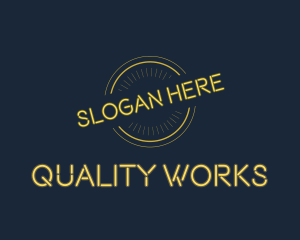 Yellow Neon Guarantee Seal logo
