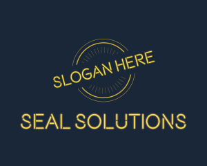 Yellow Neon Guarantee Seal logo