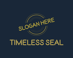 Yellow Neon Guarantee Seal logo design