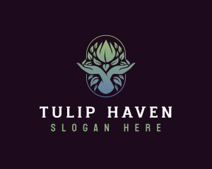 Hands Tulips Spa logo design