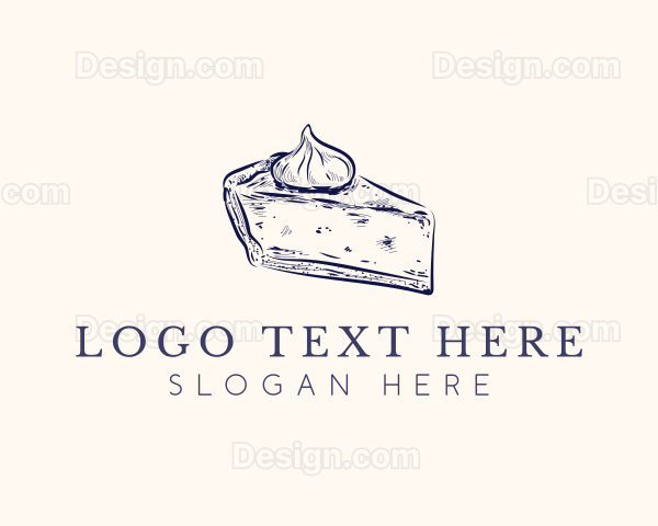 Pie Slice Dessert Logo