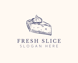 Pie Slice Dessert logo design