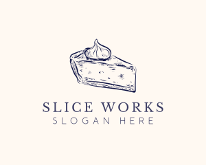 Pie Slice Dessert logo design