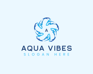 Ocean Fish Swimming logo