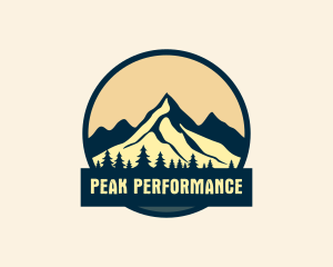 Forest Mountain Peak logo design