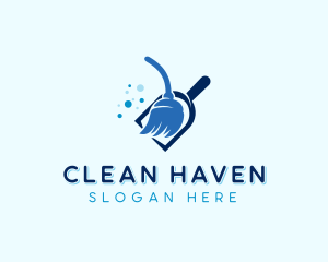 Janitorial Broom Cleaning logo design