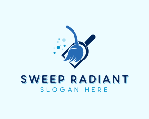 Janitorial Broom Cleaning logo design