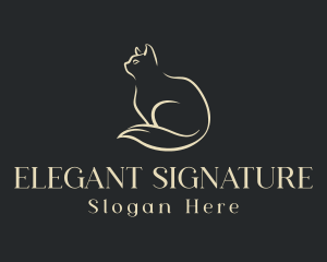 Elegant Pet Cat logo design