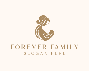 Mother Baby Breastfeeding logo design