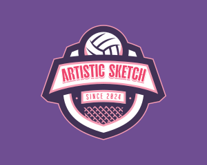 Athletic Volleyball Team logo design