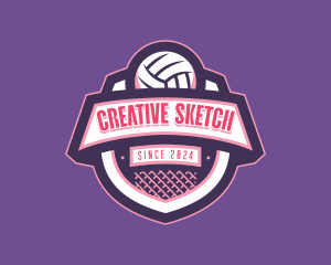 Athletic Volleyball Team logo design