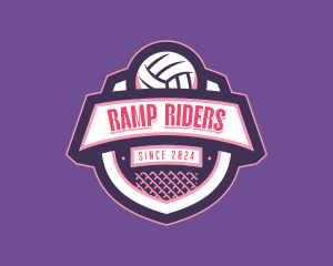 Athletic Volleyball Team logo design