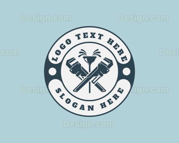 Handyman Plunger Wrench Logo