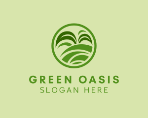 Grass Field Leaf Landscaping  logo