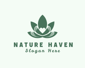 Natural Herb Heart logo design