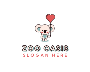 Koala Balloon Zoo logo design