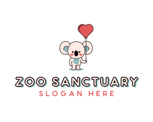 Koala Balloon Zoo logo design