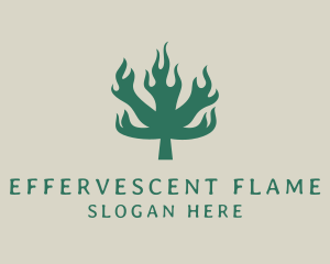 Flaming Weed Marijuana  logo design