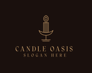 Candle Wax Candlestick logo