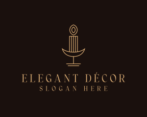 Candle Decor Candlestick logo design