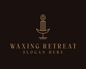 Candle Wax Candlestick logo