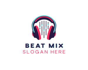 Equalizer DJ Headphones logo design