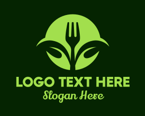 Vegetarian - Vegetarian Fork Leaf logo design