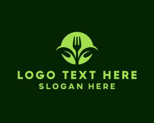 Vegetarian - Vegetarian Fork Leaf logo design