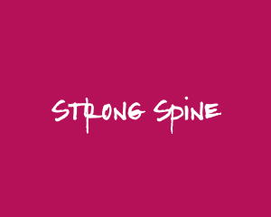 Strong & Pink Text logo design